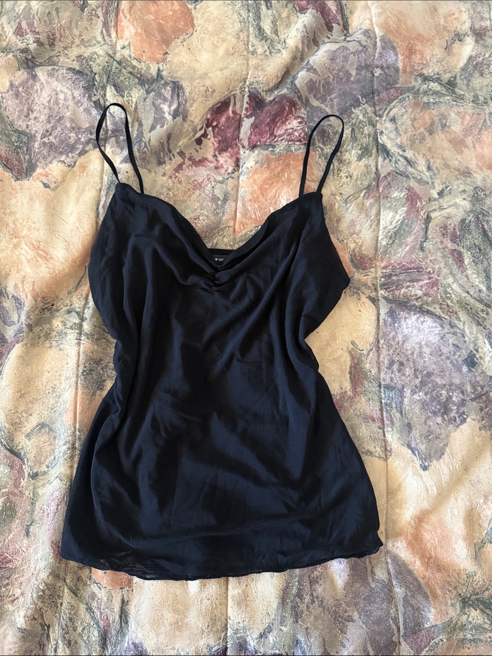 Brandy Melville Black Slip Cami with Thin Straps